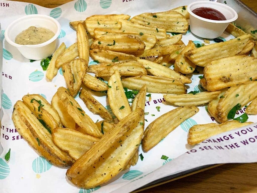 Fries from PLNT Burger in Downtown Silver Spring Maryland