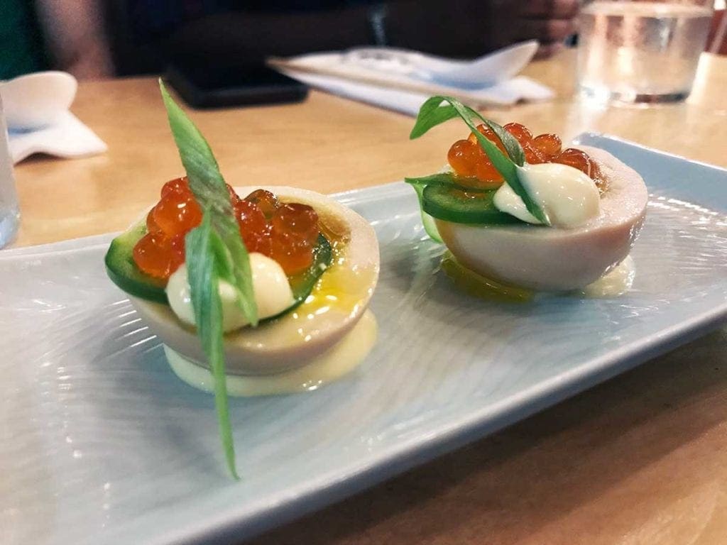 Japanese Deviled Eggs from Haikan in Shaw Washington DC